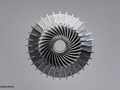 Industrial Turbine Impeller 3D model