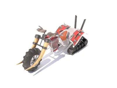 PBR Chopper toy motorcycle 3D model