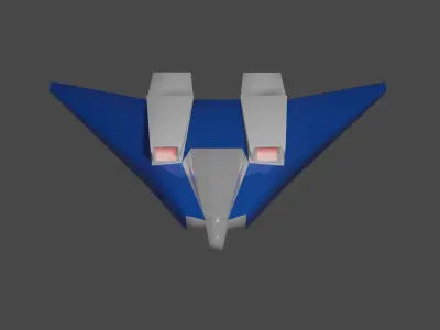 Poly Model Jet Low-poly 3D model