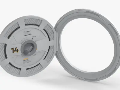 Station 14 Rotary Seal Hatch White 3D model