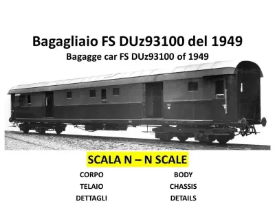 N Scale - Carrozza FS tipo 46 - bagagliaio 3D print model