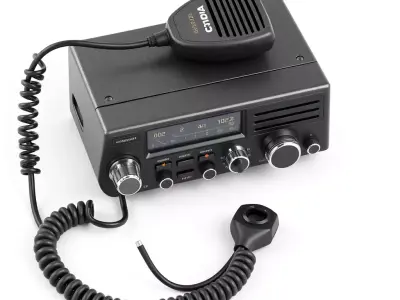 Realistic CB Radio Transceiver Microphone Low-poly 3D model