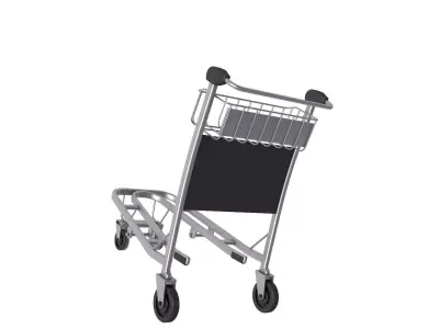 Airport Luggage Trolley  3D model purchase