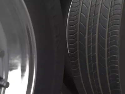 Heavy Duty Dually Wheels with Tire Assembly 3D model