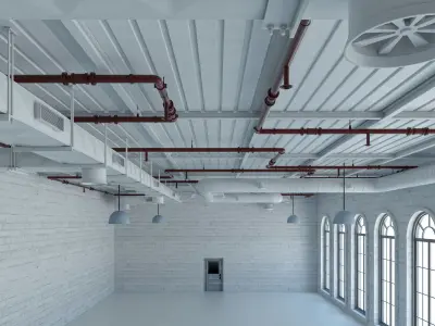 Loft office interior 2 3D model purchase