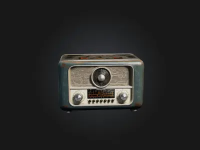 Realistic Radio Model Low-poly 3D model