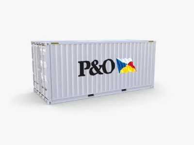 20ft Shipping Container PO Nedlloyd v2 3D model