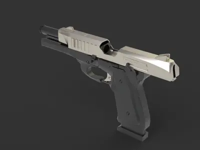Pistol Gun weapon of handgun 3D model