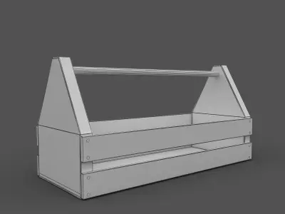 Wooden Toolbox 3D model