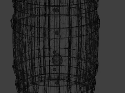 Barrel High Poly Free 3D model