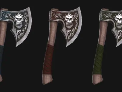 Axe Skullcleaver Low-poly 3D model