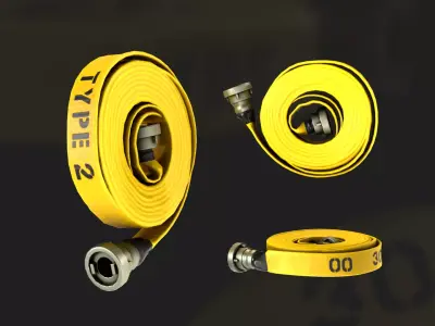 Fire Hose Nozzle Stylized Low-poly 3D model