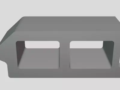 Construction Concrete Block - Geometry Only 3D model