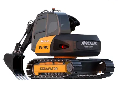 EXCAVATOR MECALAC 15 MC 3D model