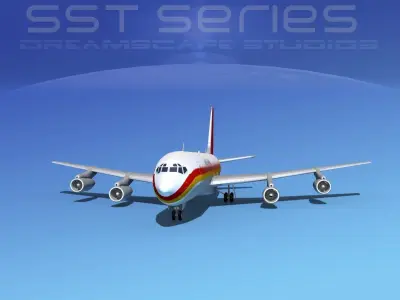 Boeing 707-320 SS TAAG Angola 3D model
