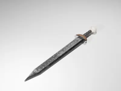 Sword Low Poly Model 4k-Pbr Low-poly 3D model