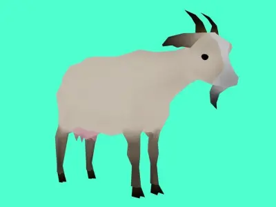 Goat Low Poly Low-poly 3D model