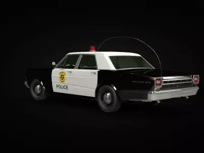 Galaxie 66 Police Car 3D model