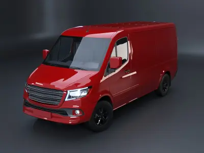 Modern Euro Panel Van PRB Textures 3D model