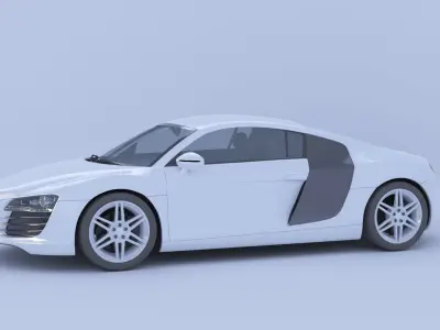 AUDI R8 Low-poly 3D model