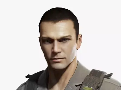 Modern US Soldier Low-poly 3D model