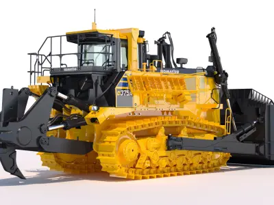 Bulldozer Komatsu D375A-8 3D model