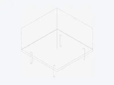 Seat - Sofa - Simplicity - Corner Low-poly 3D model