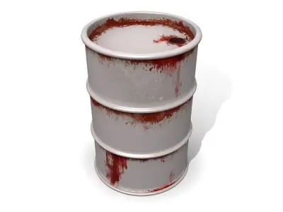 Barrel With Various Textures 3D model