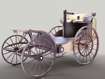 Cederholmaren Steam Car Low-poly 3D model