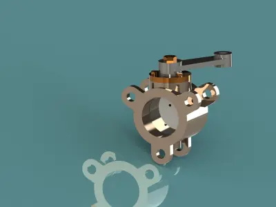 butterfly valve Free 3D model