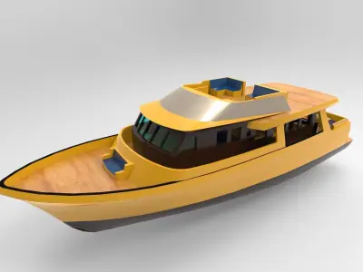 Mini passanger ship C 3D model