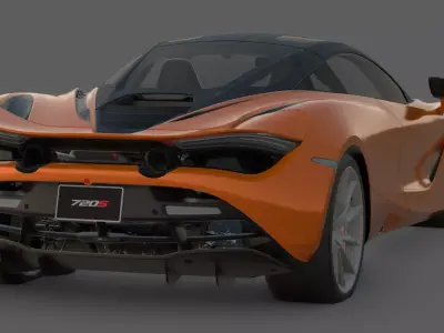2017 McLaren 720S 3D Model  Supercar Revolution 3D model