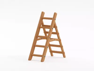 Wooden Ladder Low-poly 3D model buy