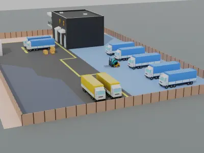 Delivery Factory 3D model 3D model