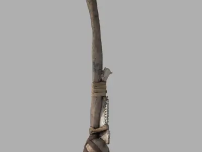 REALISTIC PRIMITIVE  AXE Low-poly 3D model