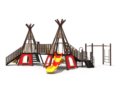 Kids outdoor commercial play structure 3D model 3D model 23