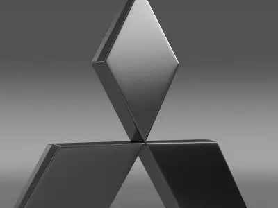 mitsubishi logo 3D model from CGTrader