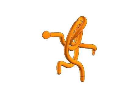 Snakes orange snake Free 3D print model