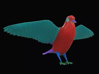 Pigeon BaseMesh Low-poly 3D model