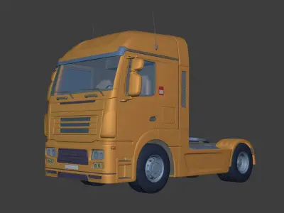 Generic Heavy Truck - Tractor - Head -- Semi Trailer 3D model