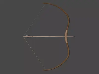 Bow of arrow 1 Low-poly 3D model