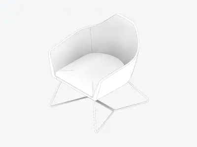Chair - Simplicity - Sled Base Low-poly 3D model