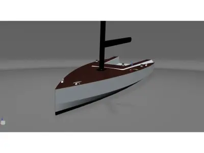 Sailing yacht hull surface 850 Free 3D model