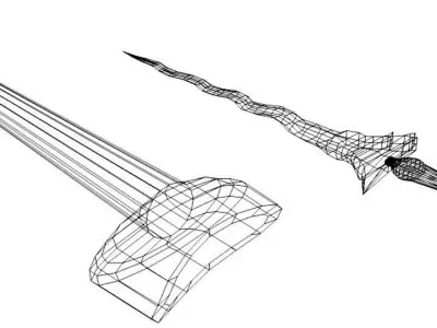 Keris Bugis 3D model