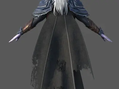 Elfo Oscuro Low-poly 3D model
