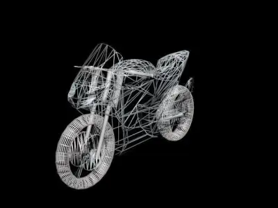 Suzuki GSX-R 1000 Low-poly 3D model