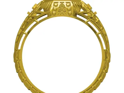 Antique Art Deco Filigree Engagement Ring 3D print model purchase