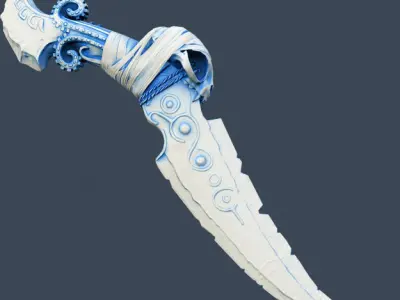 Fantasy dagger Low-poly 3D model order