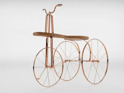 Antique tricycle 3D model