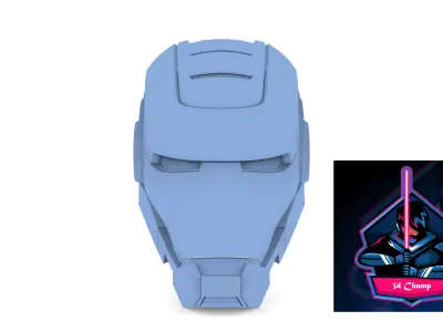 IRON MAN WAR MACHINE HELMET READY TO 3D PRINT 3D model